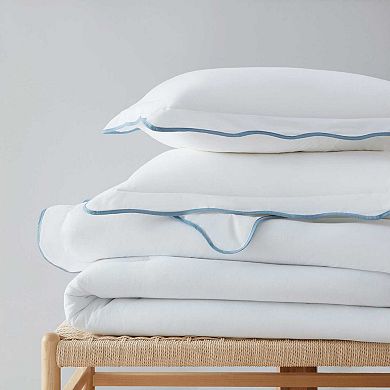 Martha Stewart Simple Scallop Duvet Set
