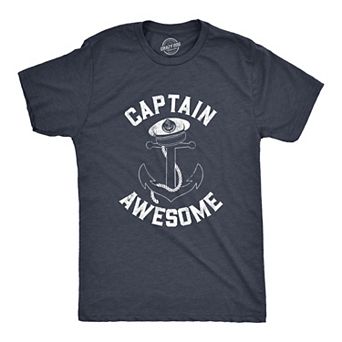 Mens Captain Awesome T Shirt Funny Sarcastic Boating Tee