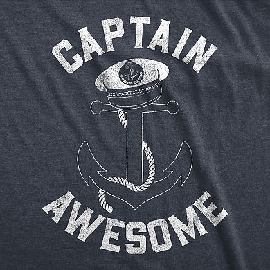 Mens Captain Awesome T Shirt Funny Sarcastic Boating Tee