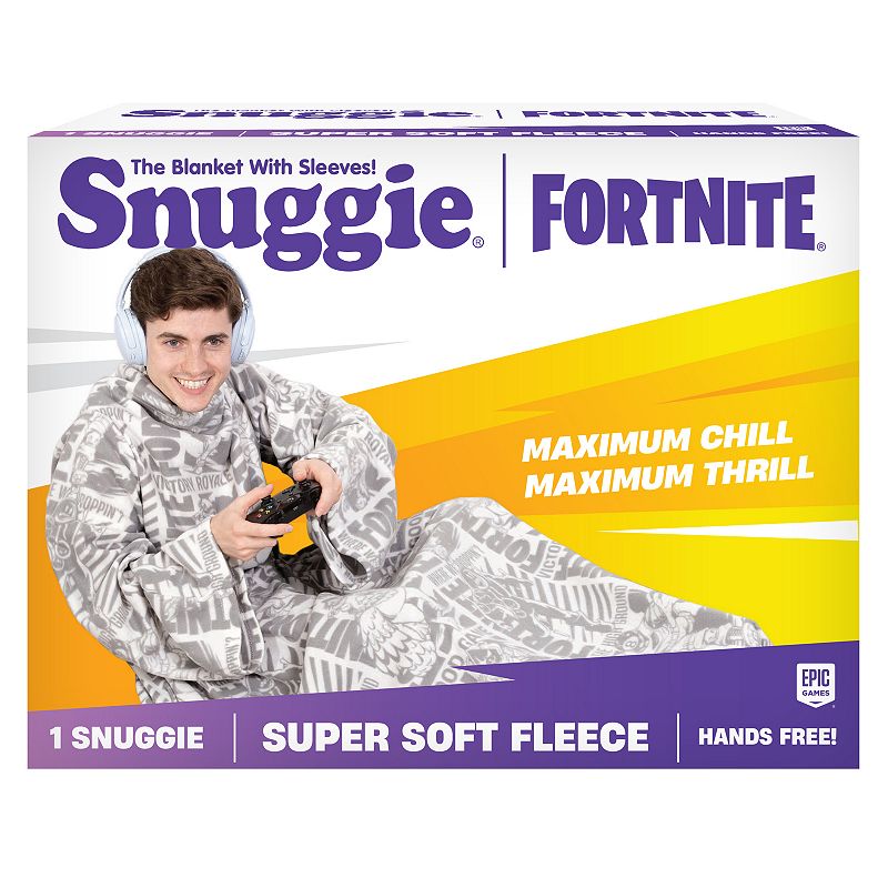 Snuggie Fortnite Victory Royale Super Soft Fleece Sleeved Throw Blanket