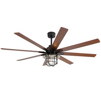 Circuit Terra 66 Inch Ceiling Fan with Light 8 Blades, 6 Speeds, with Remote Control for Indoor Us
