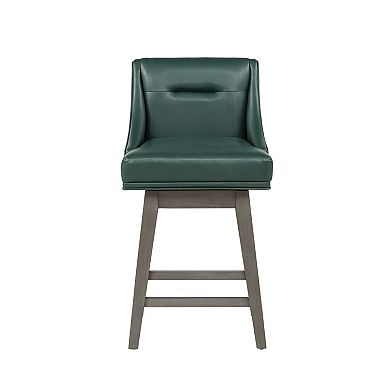 Linon Bastille Upholstered Wood Counter Stool