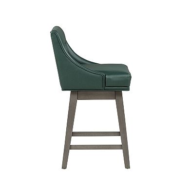 Linon Bastille Upholstered Wood Counter Stool