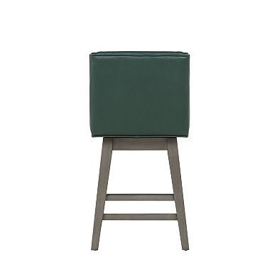 Linon Bastille Upholstered Wood Counter Stool