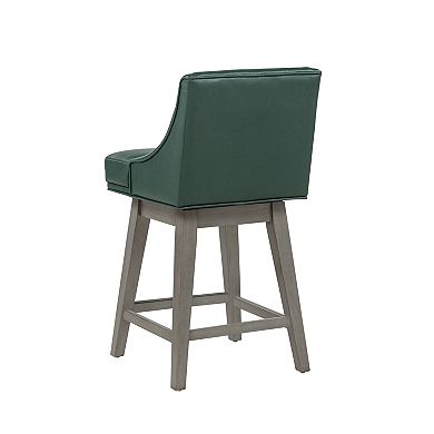 Linon Bastille Upholstered Wood Counter Stool