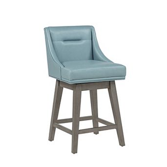 Linon Bastille Upholstered Wood Counter Stool