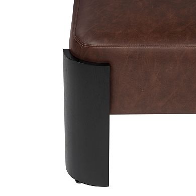 Linon Square Upholstered Ottoman with Storage