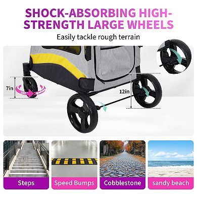 ANIXOL Foldable Extra Large Pet Stroller