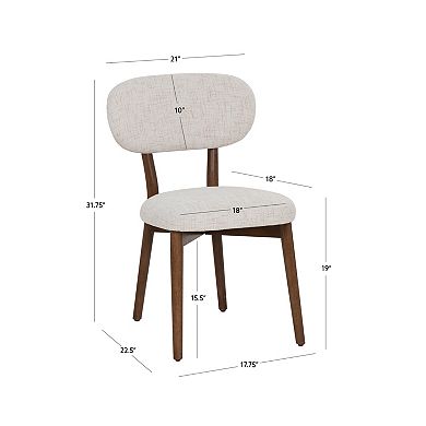 Linon Curran Wood Dining Chair Set of 2