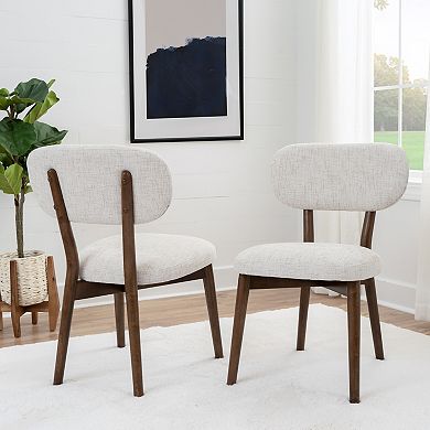 Linon Curran Wood Dining Chair Set of 2