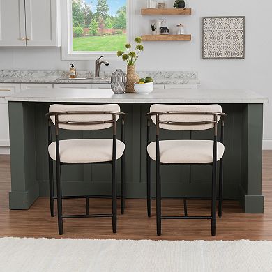 Linon Bonlyn Metal Counter Stool Set of 2