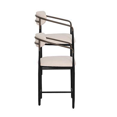 Linon Bonlyn Metal Counter Stool Set of 2