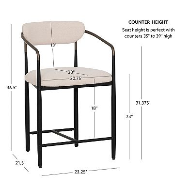 Linon Bonlyn Metal Counter Stool Set of 2