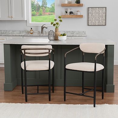 Linon Bonlyn Metal Counter Stool Set of 2