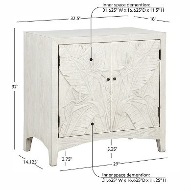 Linon Palmyra 2-Door Storage Cabinet