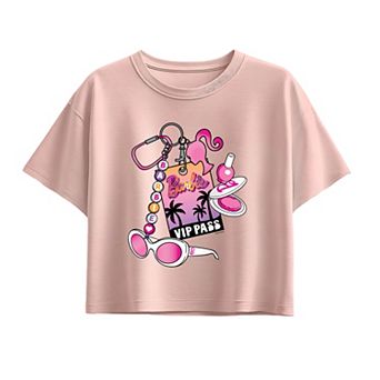 Girls 7-16 Barbie VIP Pass & Accessories Boxy Tee