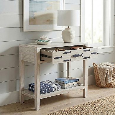 Linon Fisher 1-Drawer Console Table With Shelf
