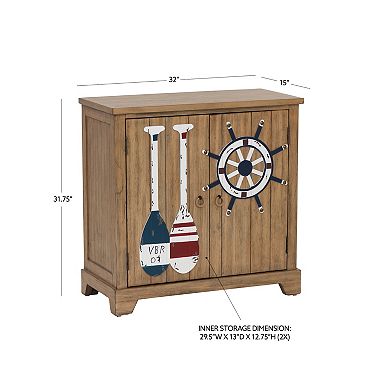 Linon Delmar 2-Door Storage Accent Cabinet