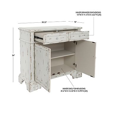 Linon Adelaide 2-Door 2-Drawer Storage Cabinet