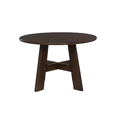 Linon Curran Round Wood Dining Table