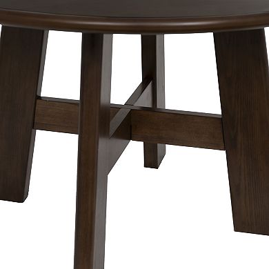 Linon Curran Round Wood Dining Table