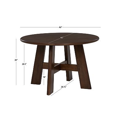 Linon Curran Round Wood Dining Table