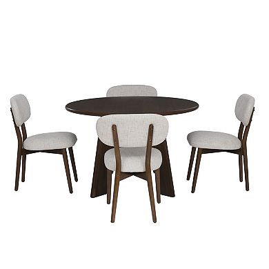 Linon Curran 5-Piece Round Dining Set