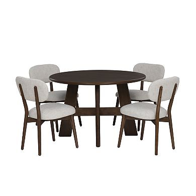 Linon Curran 5-Piece Round Dining Set
