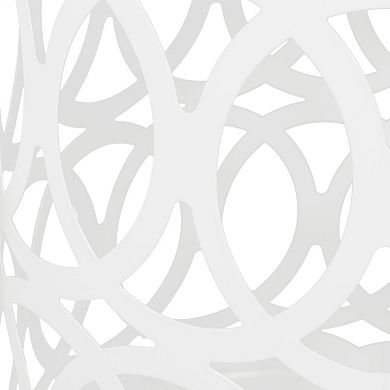 2-Piece Modern Iron Side Table Set with Cylindrical Design, No Assembly Required