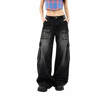 Loose Fit Cargo Style Jeans Women