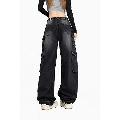 Loose Fit Cargo Style Jeans Women
