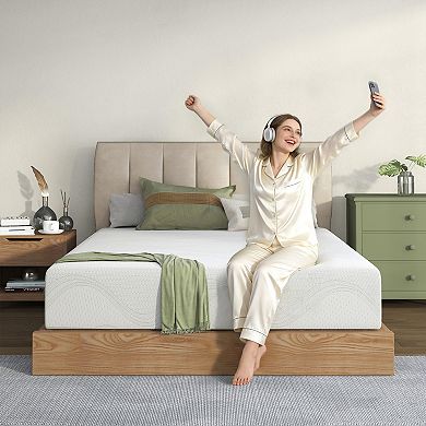 8 Inch Bed Mattress,Memory Foam Mattress with Cooling Green Tea Gel