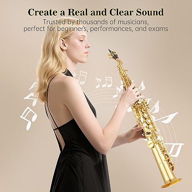 ANIXOL Student Straight Soprano Saxophone Set