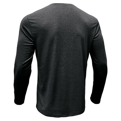 Men’s Long Sleeve Henley Shirt Casual Button Down T-Shirt with Pocket Lightweight Cotton Basic Top