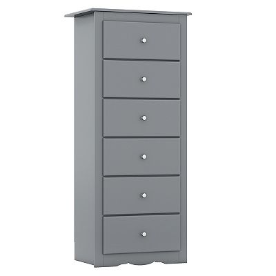 metal 6 drawer dresser Shipping Container Gray Metal 6 Drawer Dresser