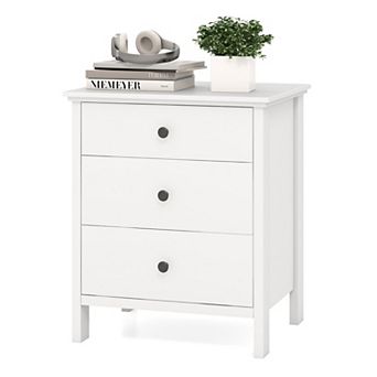 Gymax Nightstand End Side Accent Table with Storage Drawers for Bedroom