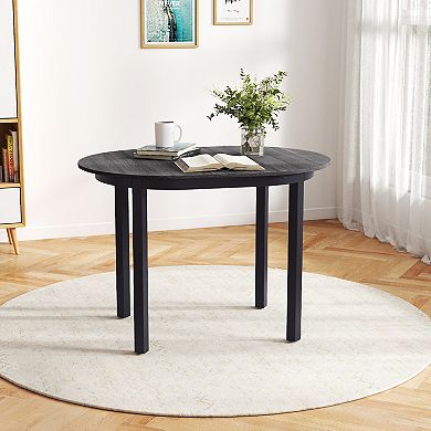 Gymax 43'' Wooden Dining Table w/Rubber Wood Legs for 2-4 People Load 260 LBS