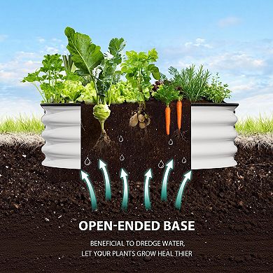 ANIXOL Galvanized Raised Garden Bed