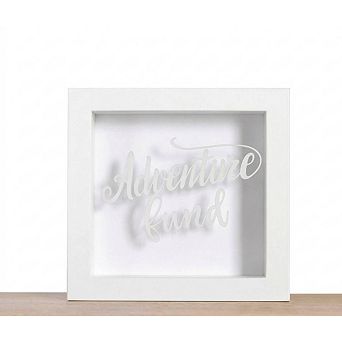 6x6 Adventure Fund White Shadow Box Money Savings Box