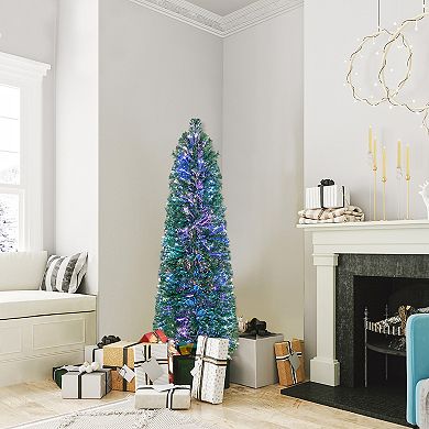 Gymax 5 FT Fiber Optic Artificial Christmas Tree Slim Pencil Xmas Tree