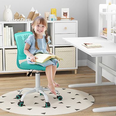 Gymax Kids Desk Chair Ergonomic Swivel Children Mesh Study Height Adjustable