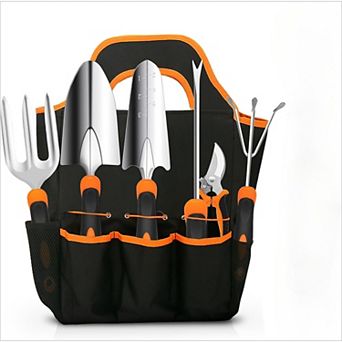 Stainless Steel Heavy Duty Gardening Tool Set, Non-Slip Rubber Grip with Storage Tote Bag