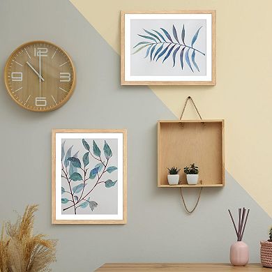 Rustic Oak 14x18 Frame Set of 2 with Mat for 12x16 Artwork