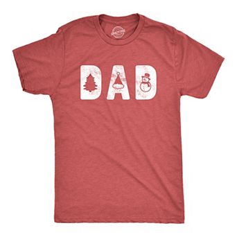 Mens Dad Christmas Tshirt Funny Xmas Holiday Party Tee for Father Graphic