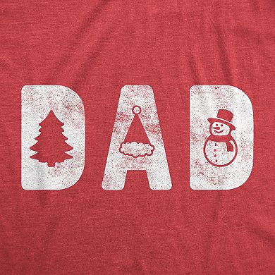 Mens Dad Christmas Tshirt Funny Xmas Holiday Party Tee for Father Graphic