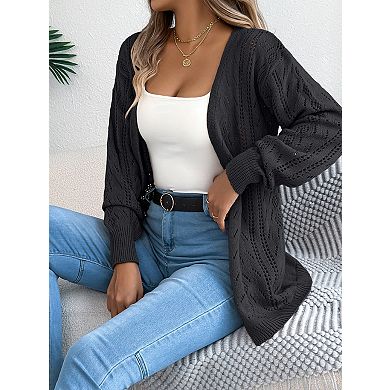 Womens Crochet Cardigan Sweater Kimonos Boho Casual Oversized Open Front Outwear