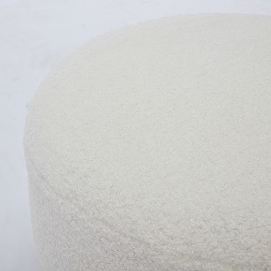 SEYNAR Modern Teddy Upholstered Mushroom Shape Ottoman
