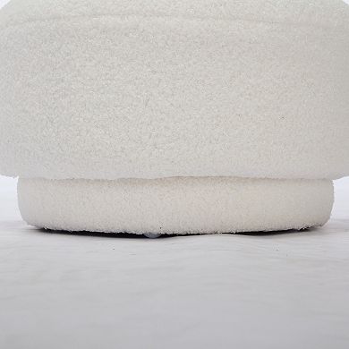 SEYNAR Modern Teddy Upholstered Mushroom Shape Ottoman