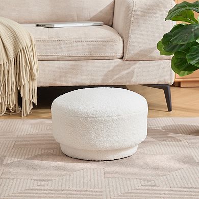 SEYNAR Modern Teddy Upholstered Mushroom Shape Ottoman