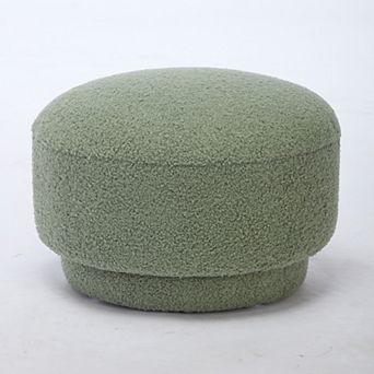 SEYNAR Modern Teddy Upholstered Mushroom Shape Ottoman